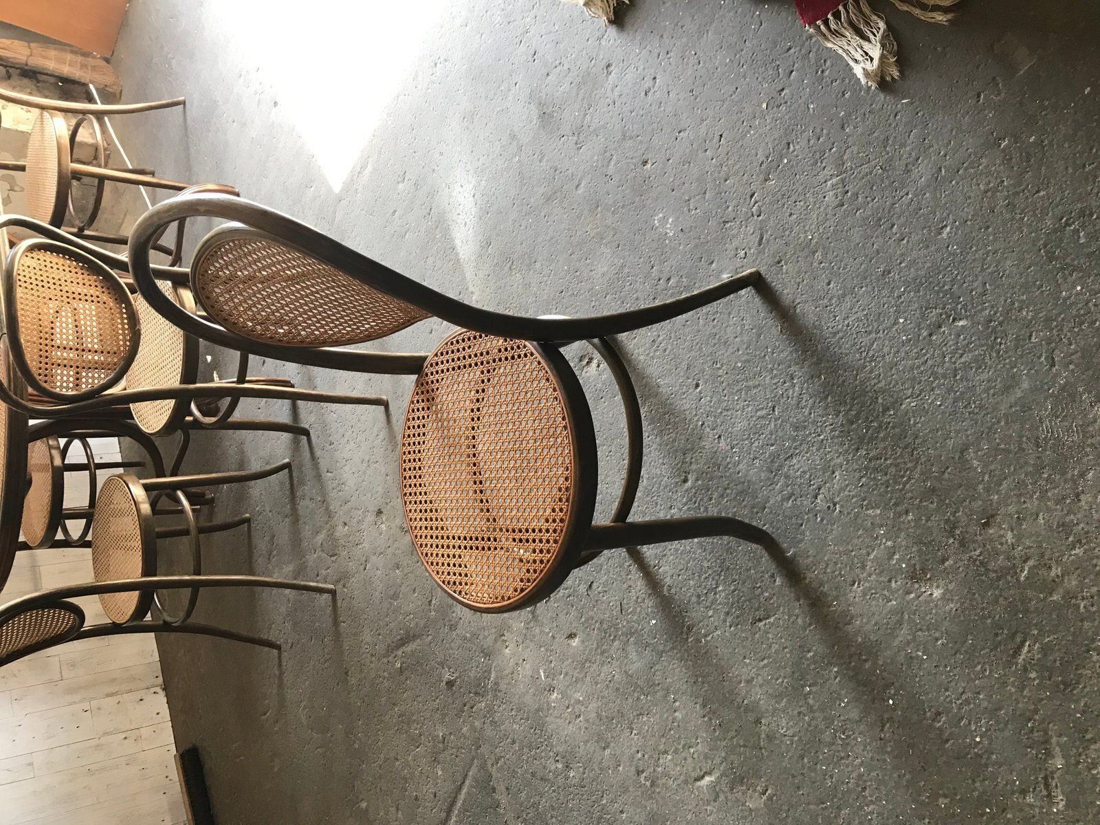 Oval Dining Chairs & Table In Wood Cane, Germany, 1960s, Set Of 7 photo buy