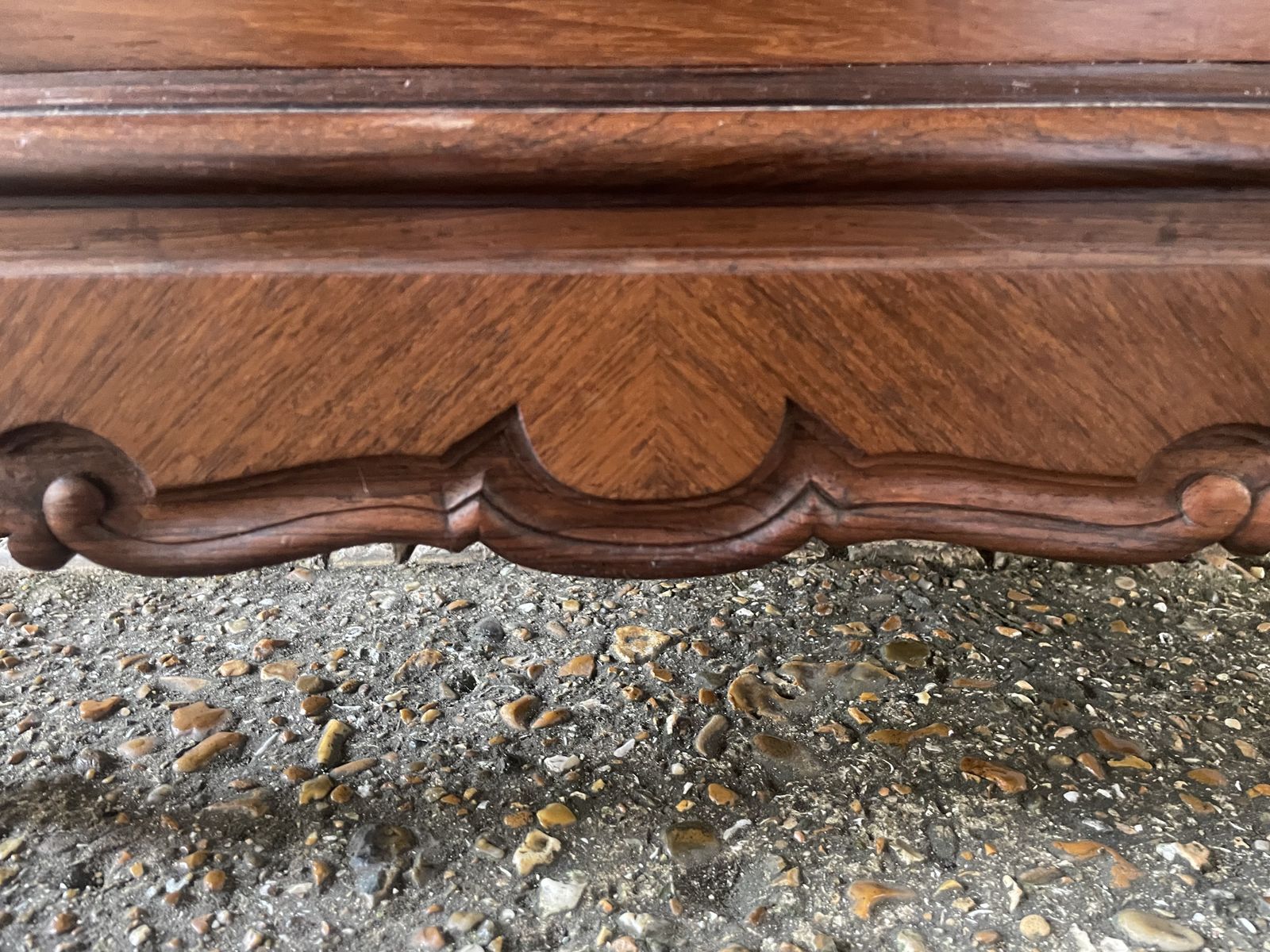 Antique French Walnut And Rouge Marble  Bedside Cabinet photo Furniture