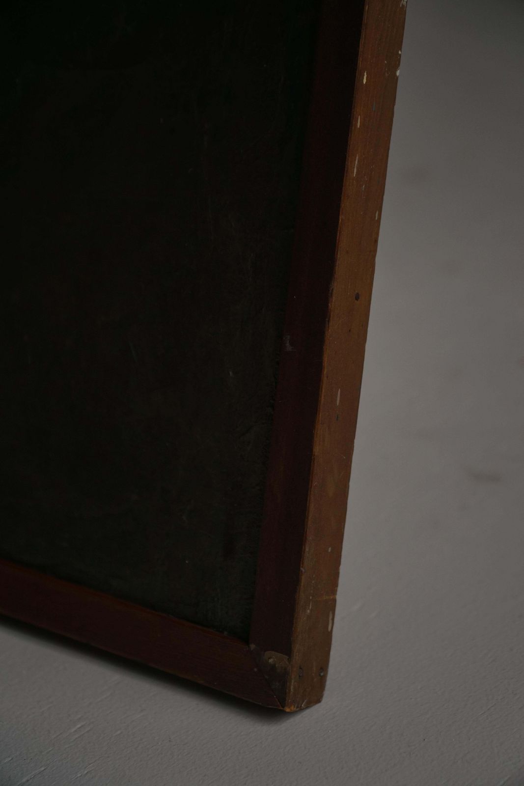 Abstract Mid Century Oil Pastel Painting Danish Artist Patinated Wood Frame photo 1184.0