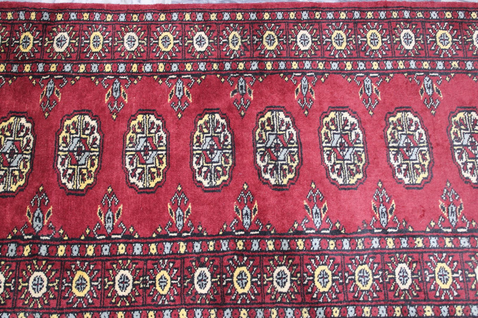 2x5 Red Afghan Bokhara Geometric Area Rug photo for sale