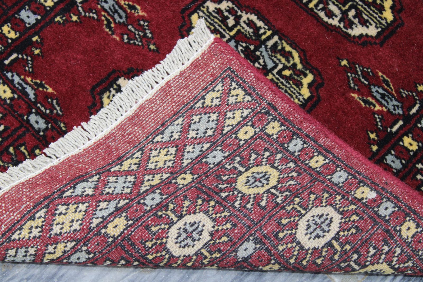 2x5 Red Afghan Bokhara Geometric Area Rug photo vinterior