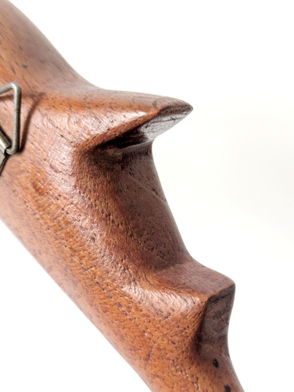 63.0 Midcentury Danish Teak Shark Bottle Opener, 1960s Sculptural Barware, Home Bar Gift photo