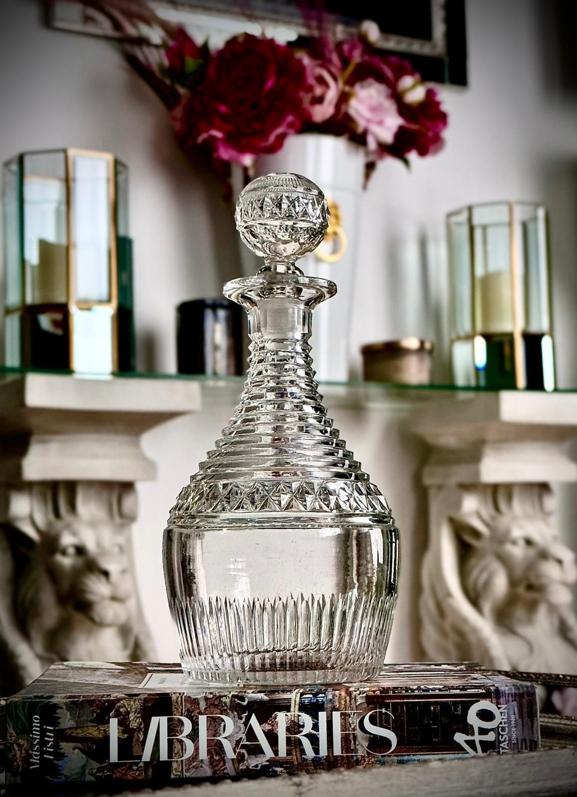 Georgian Cut Glass Decanter With Stopper, England C.1800–1835