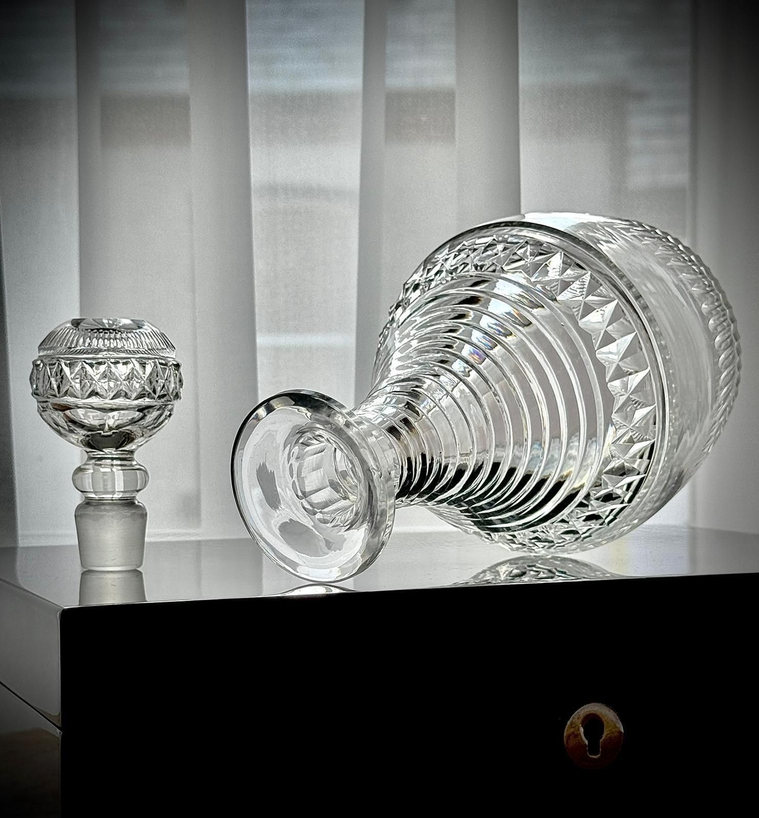 Home Decor Georgian Cut Glass Decanter With Stopper, England C.1800–1835 photo
