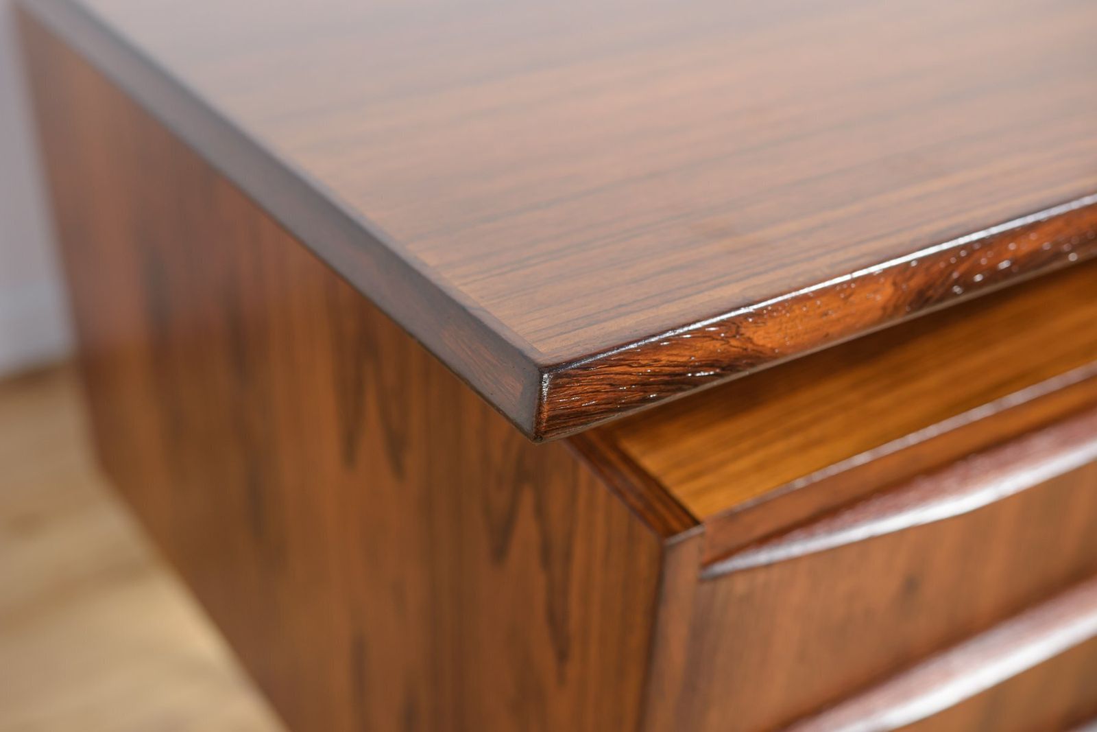 Mid Century Modern Freestanding Rosewood Desk, Denmark, 1960s photo 3694.0