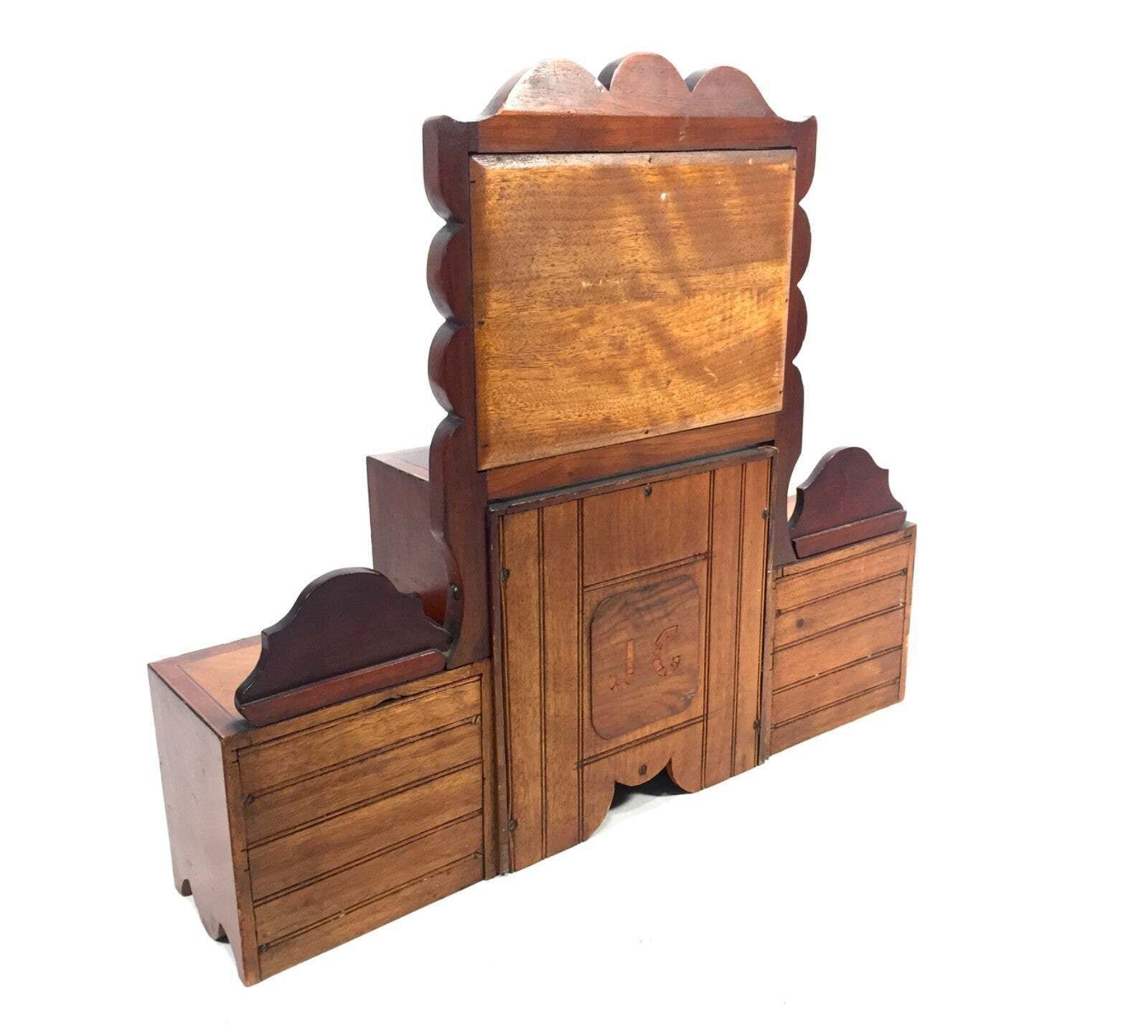 photo for sale Antique Apprentice Furniture Tabletop Cabinet Drawers & Mirror Jewellery Box