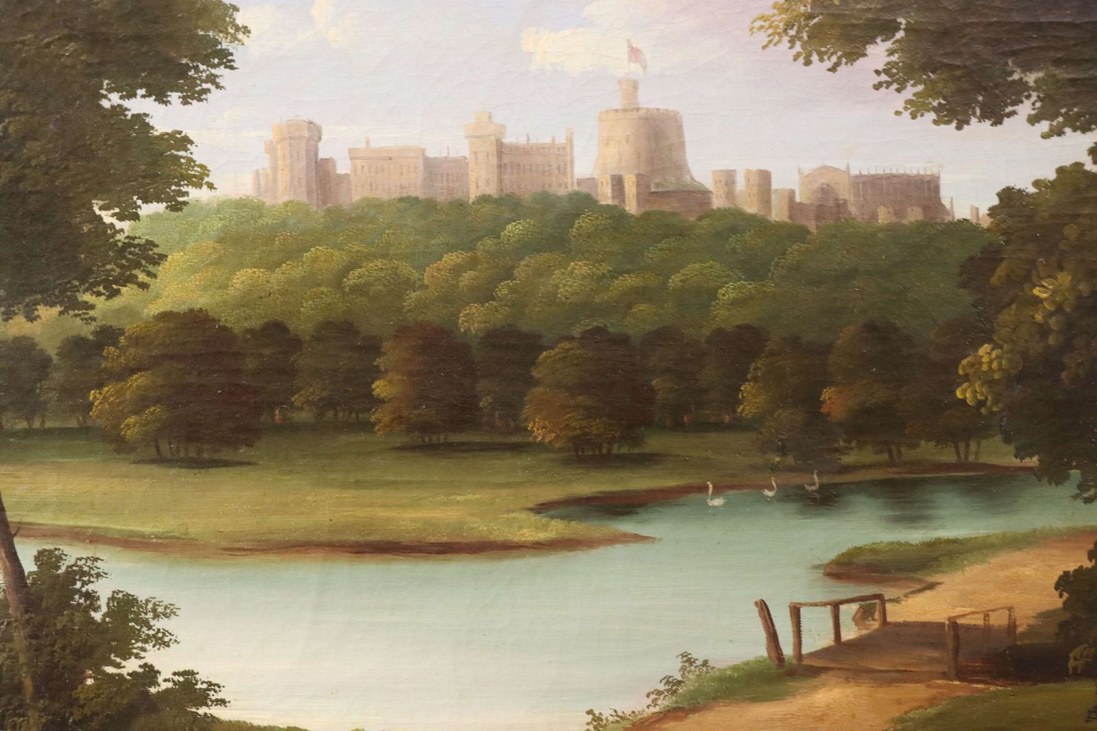 A 19th Century Oil On Canvas Of Windsor Castle, Circa 1850 photo furniture