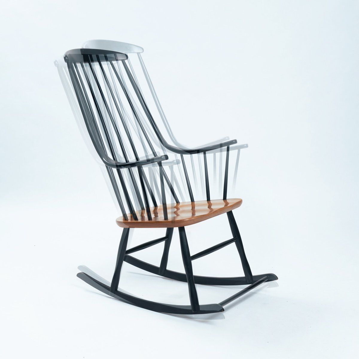 Midcentury Modern Danish Rocking Chair By Lena Larsson Grandessa, 1950s photo for sale