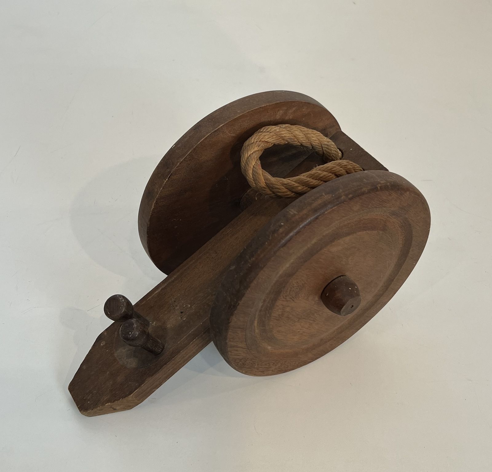 Wooden And Rope Bottle Holder By Adrien Audoux And Frida Minet (Audoux Minet) photo vintage