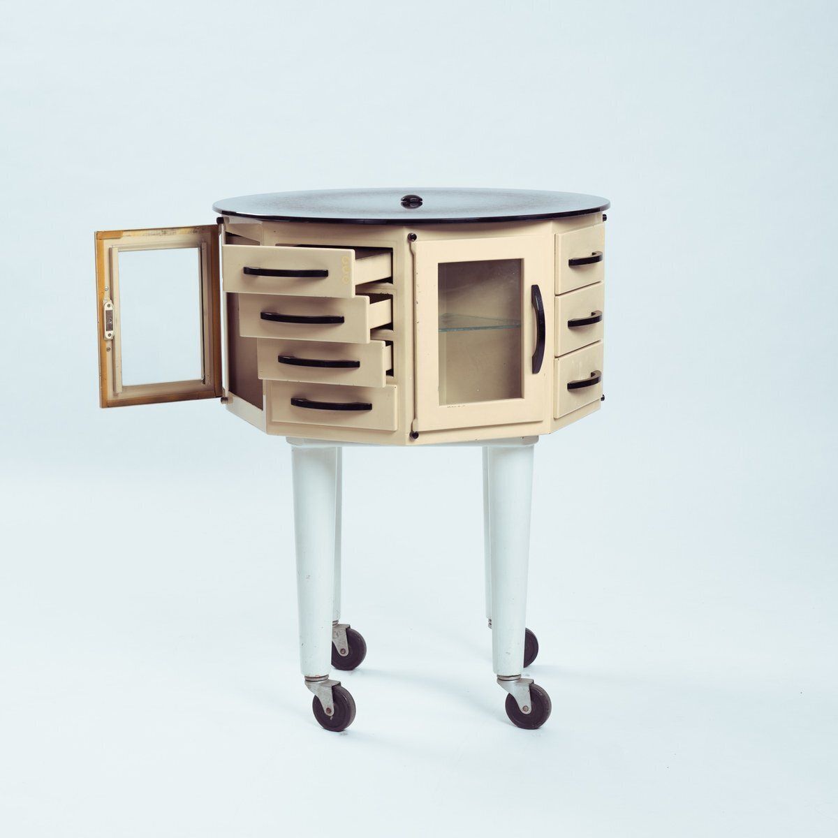 Industrial Turnable Dental Cabinet By Leon Martin, 1950s photo for sale