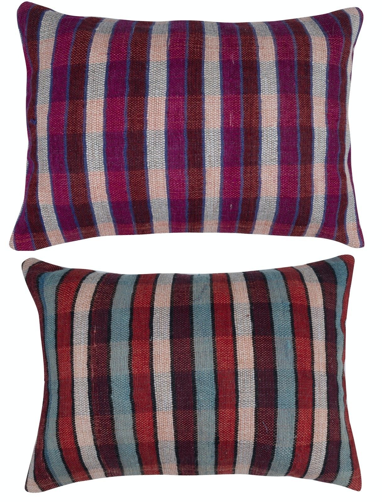 20"X28" Set Of 2   Turkish Cushion Covers. Flatweave Kilim Accent Pillows