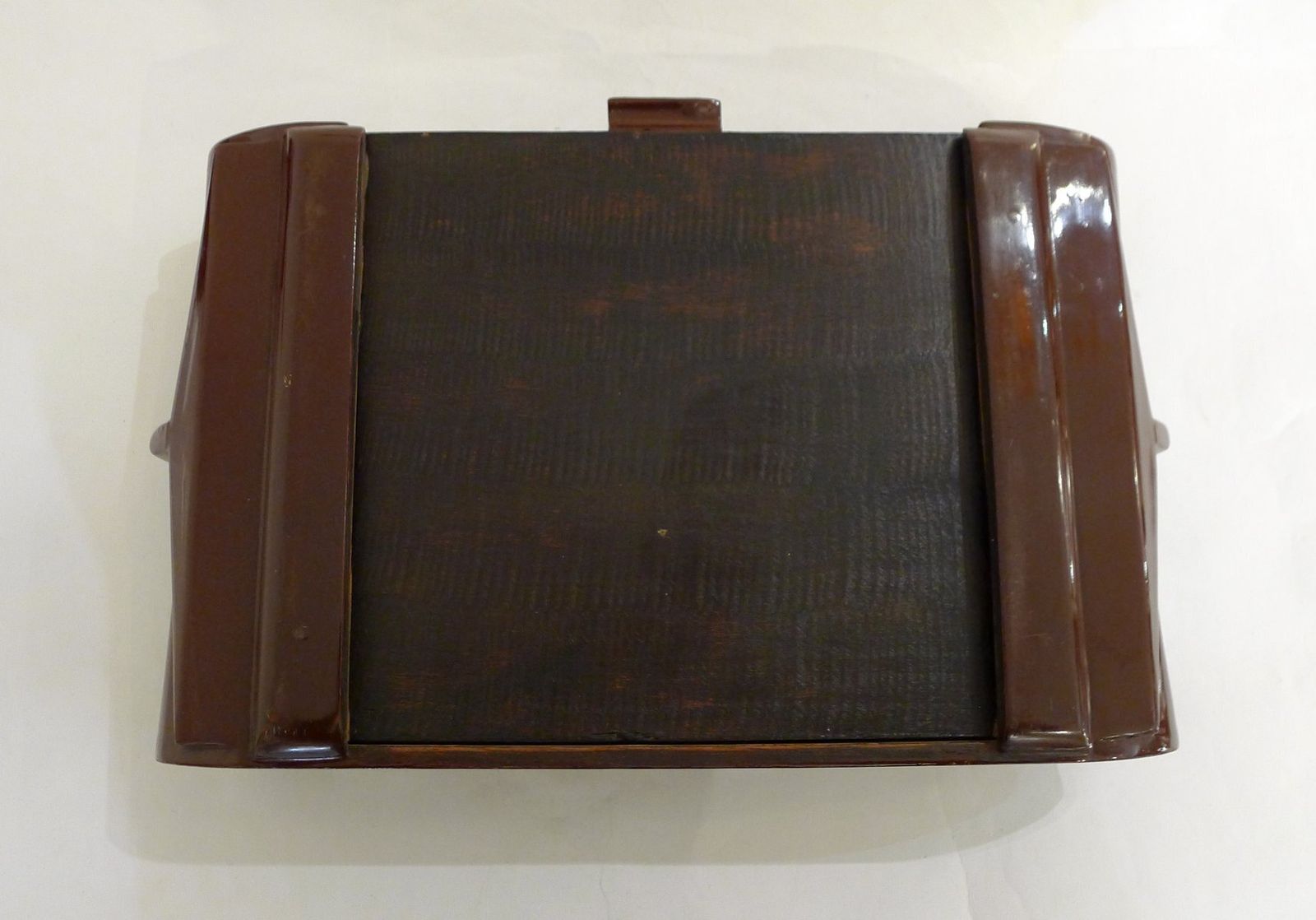 160.0 Large Mid Century Lacquered Wooden Jewelry Box With Fish, Asia, 1950s photo