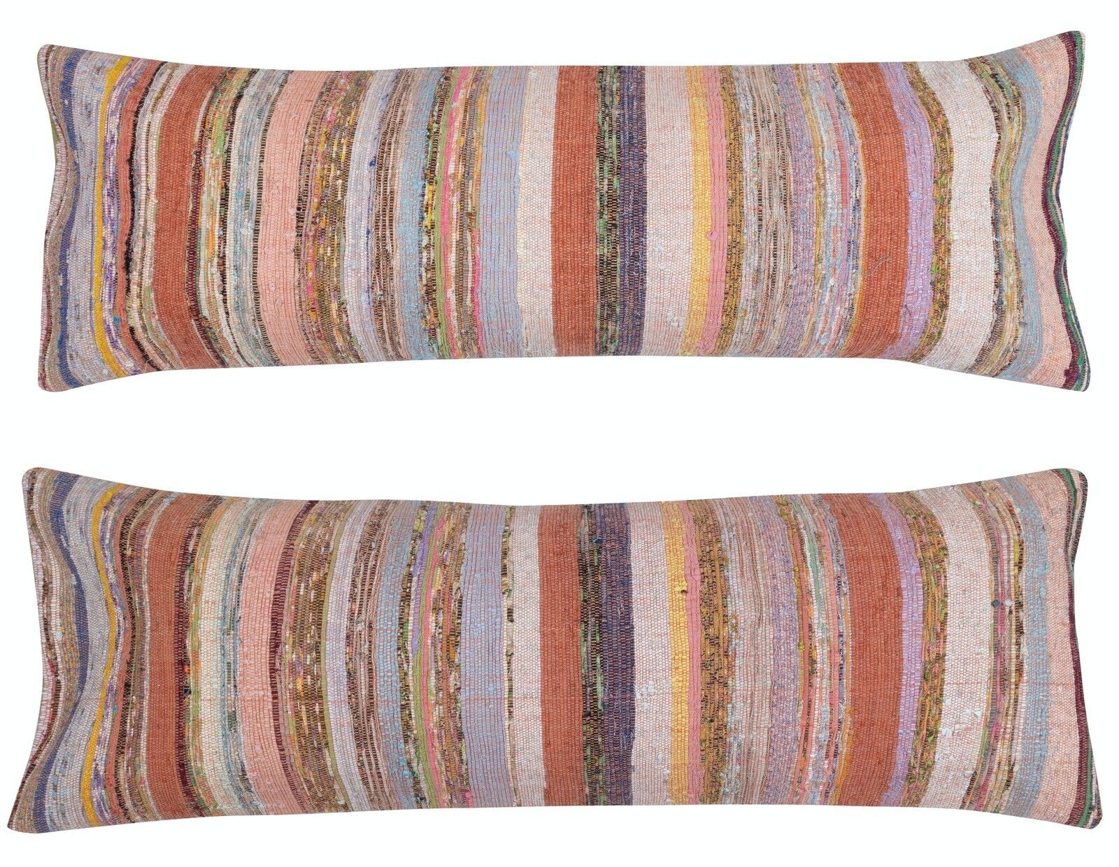 16"X46" Set Of 2   Handmade Kilim Cushion Covers. A Pair Of Lumbar Pillow Covers