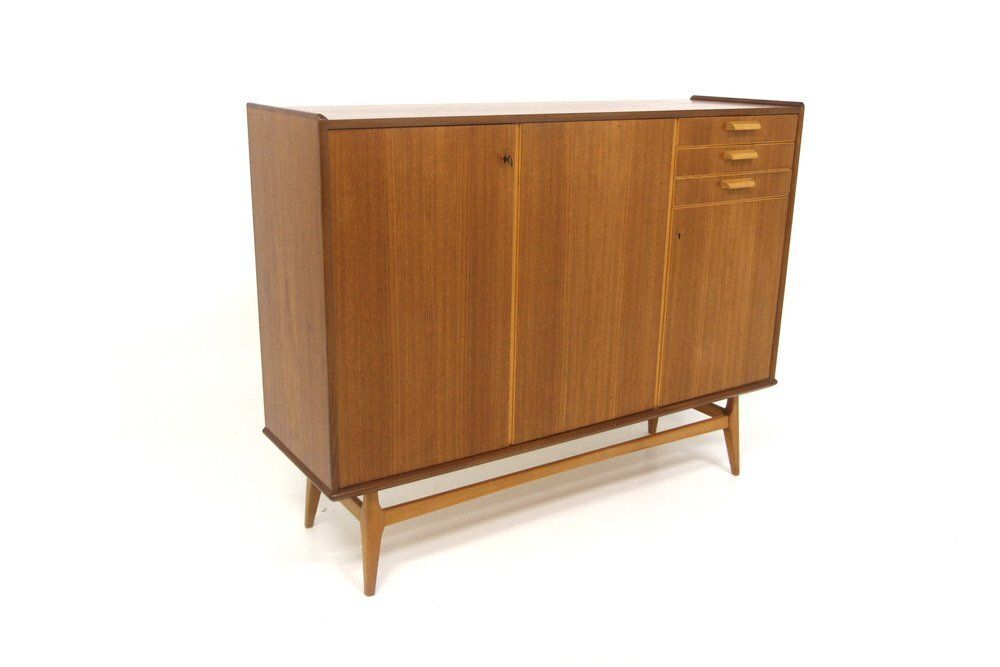 Enfilade scandinave en teck et chêne, Suède, années 1960