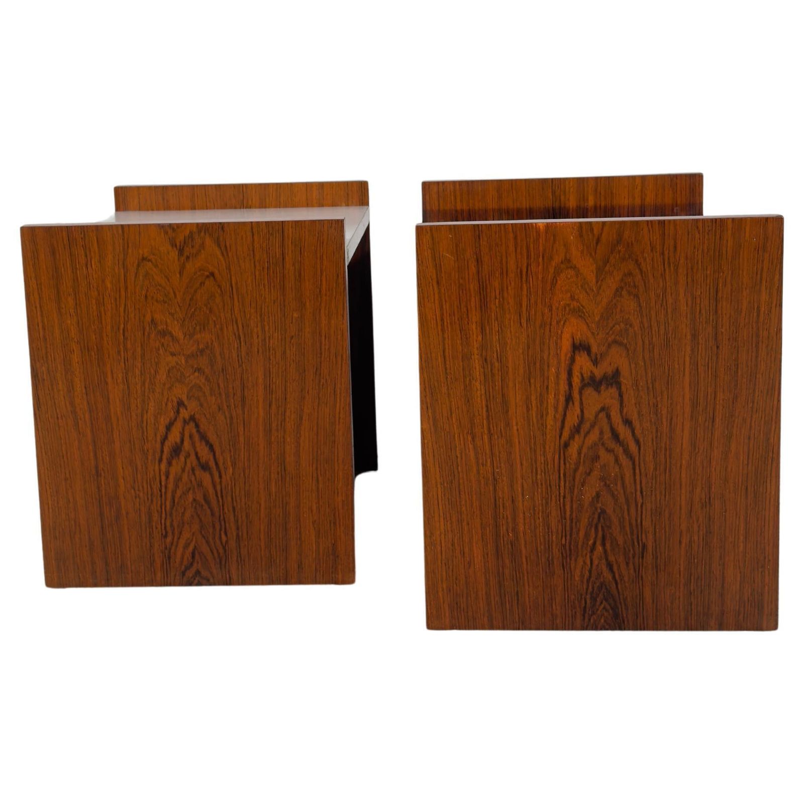 Alfred Hendrickx Set Of Two Night Of Side Tables With Black And White Top photo 1213.0