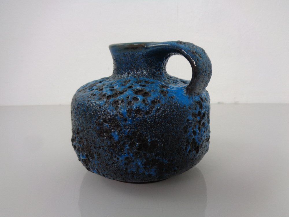 Turquoise Lava Ceramic Vase From Gräflich Ortenburg, Germany, 1960s photo for sale