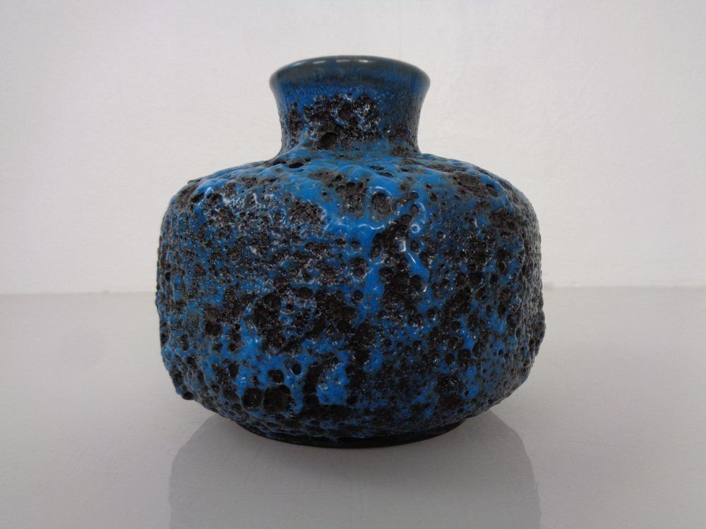 Turquoise Lava Ceramic Vase From Gräflich Ortenburg, Germany, 1960s photo buy