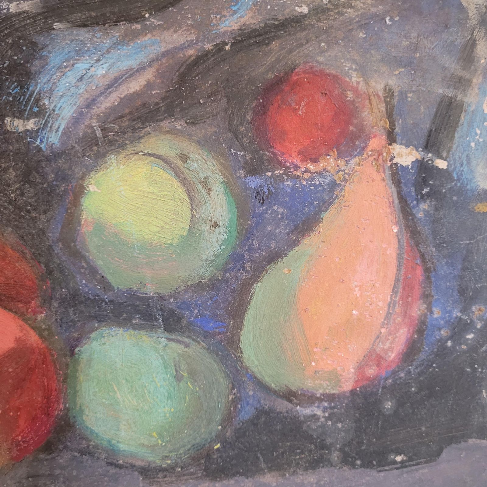 photo for sale Post Impressionist Oil On Board. Tablescape Still Life. School Of Cezanne. 1950s, By Jean Perret