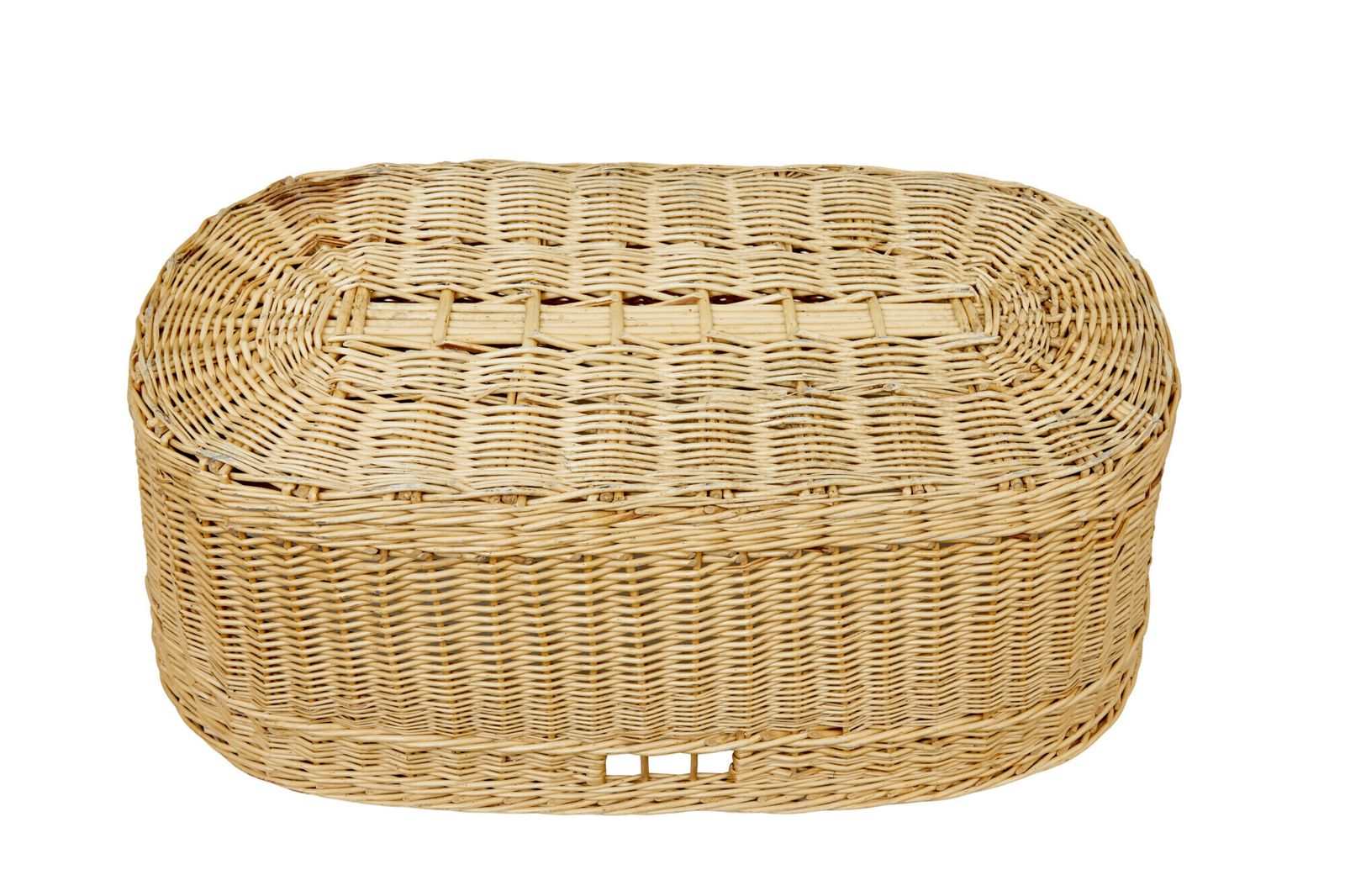 Swedish 20th Century Hand Woven Linen Basket photo 495.0