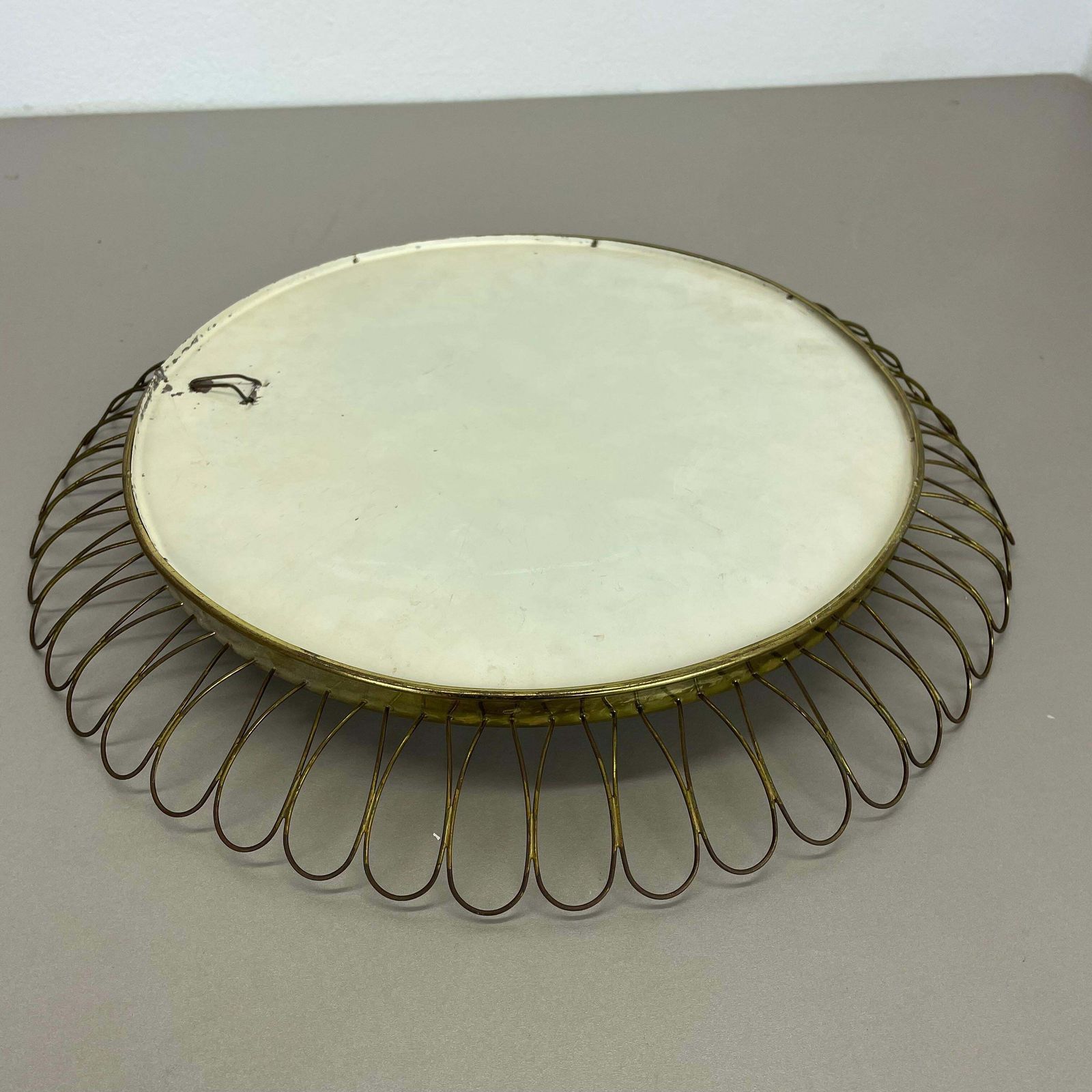 photo vintage Brass Metal Round Mirror By Josef Frank For Svenskt Tenn Attrib., Sweden, 1960s