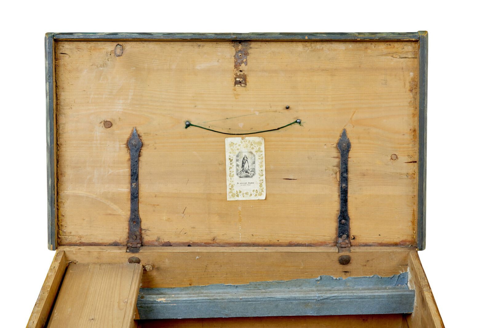 19th Century Alpine Region Hand Painted Marriage Chest photo vinterior