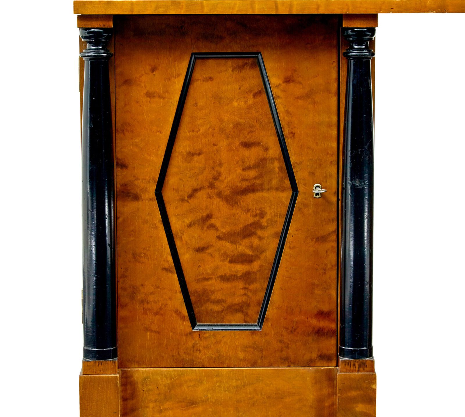 Swedish Early 20th Century Empire Revival Birch Pedestal Desk photo 2695.0