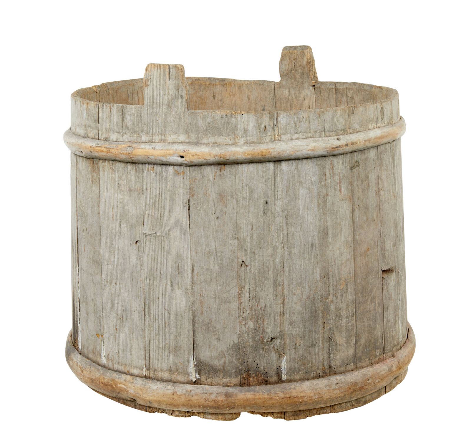 Large 19th Century Scandinavian Pine Storage Barrel photo vinterior