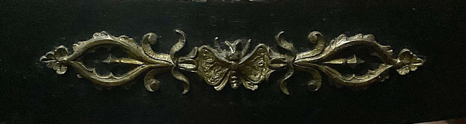 Splendid Regency Pair Of Ebonised And Gilt Hall / Side Chairs photo 3080.0