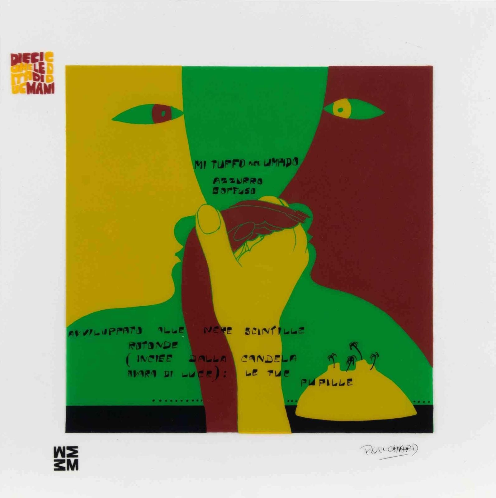 Ennio Pouchard Azzurro Soffuso (Soffuse Blue)   Screen Print By Ennio Pouchard   1973