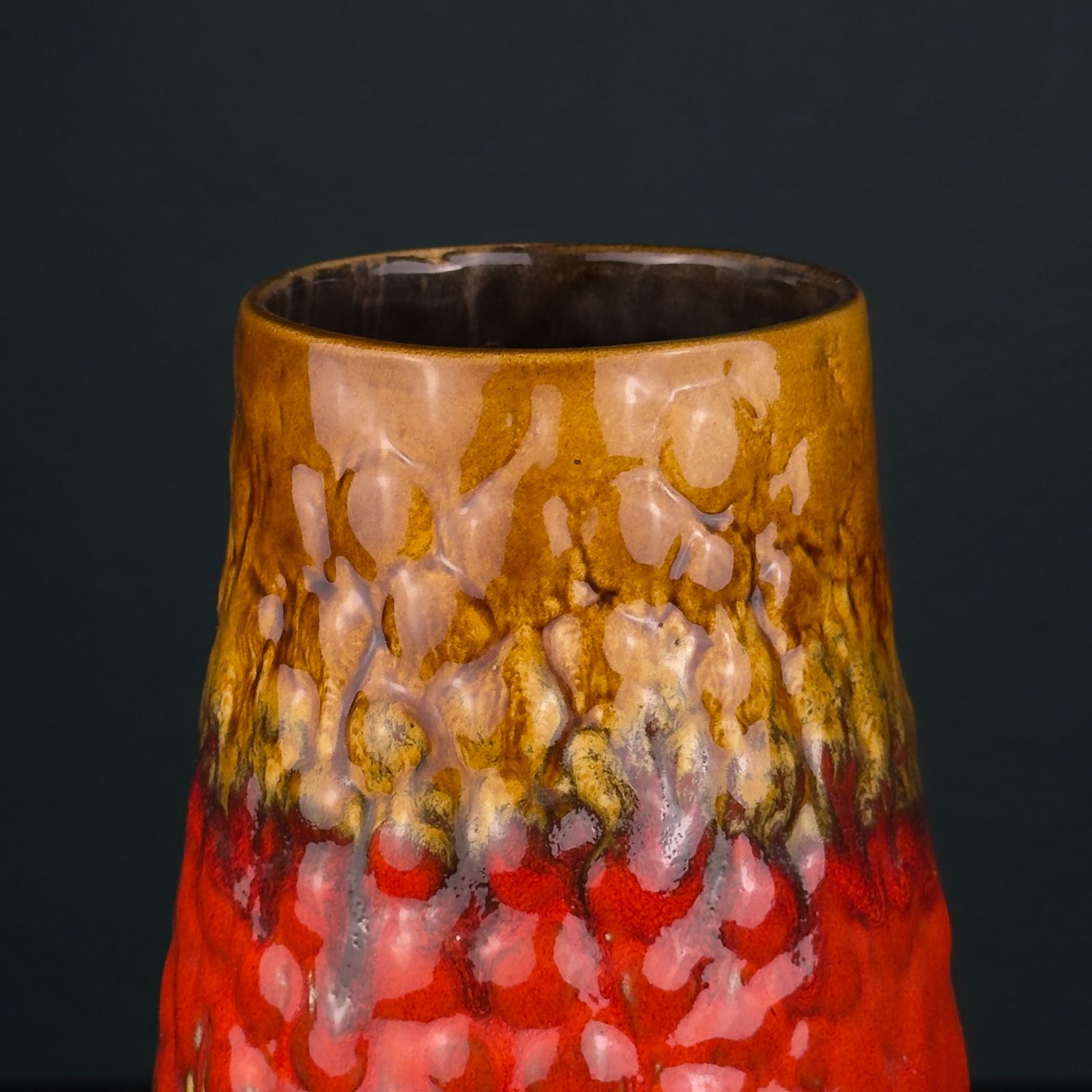 Vintage Ceramic Vase Lava By Kil Liboje, Yugoslavia 1960s photo 250.0