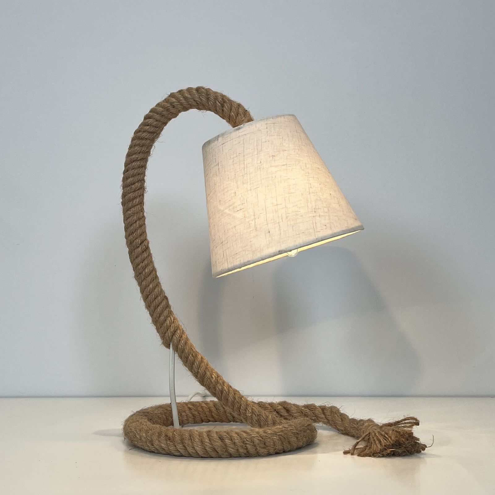 Rope Lamp In The Style Of Adrien Audoux And Frida Minet (Audoux Minet) photo for sale