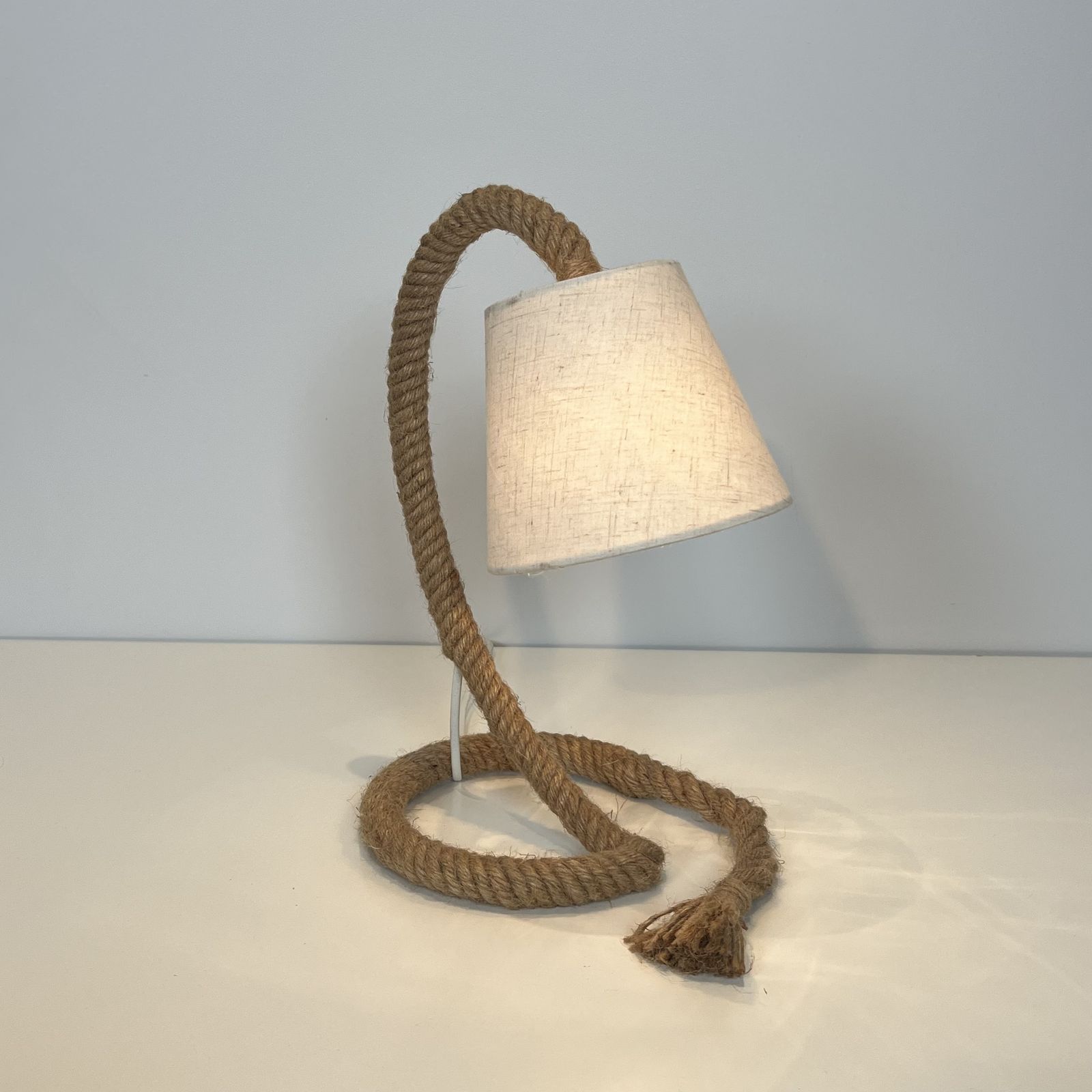 photo vintage Rope Lamp In The Style Of Adrien Audoux And Frida Minet (Audoux Minet)