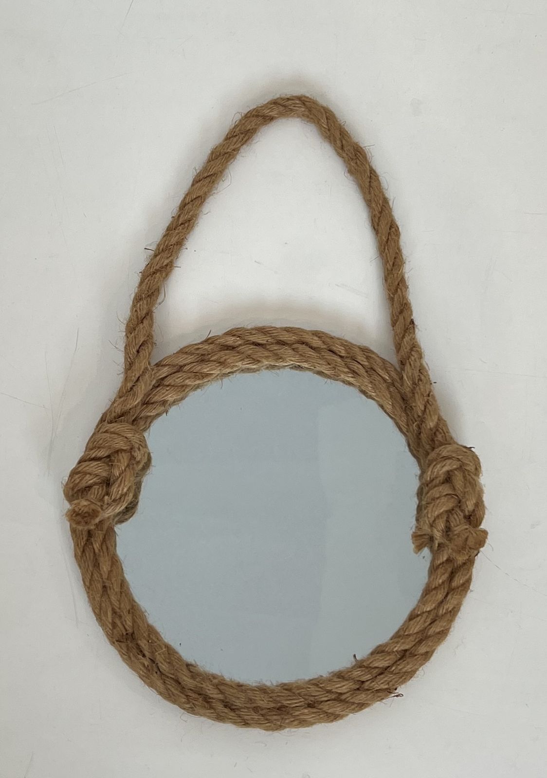 Round Rope Mirror In The Style Of Audoux Minet photo furniture