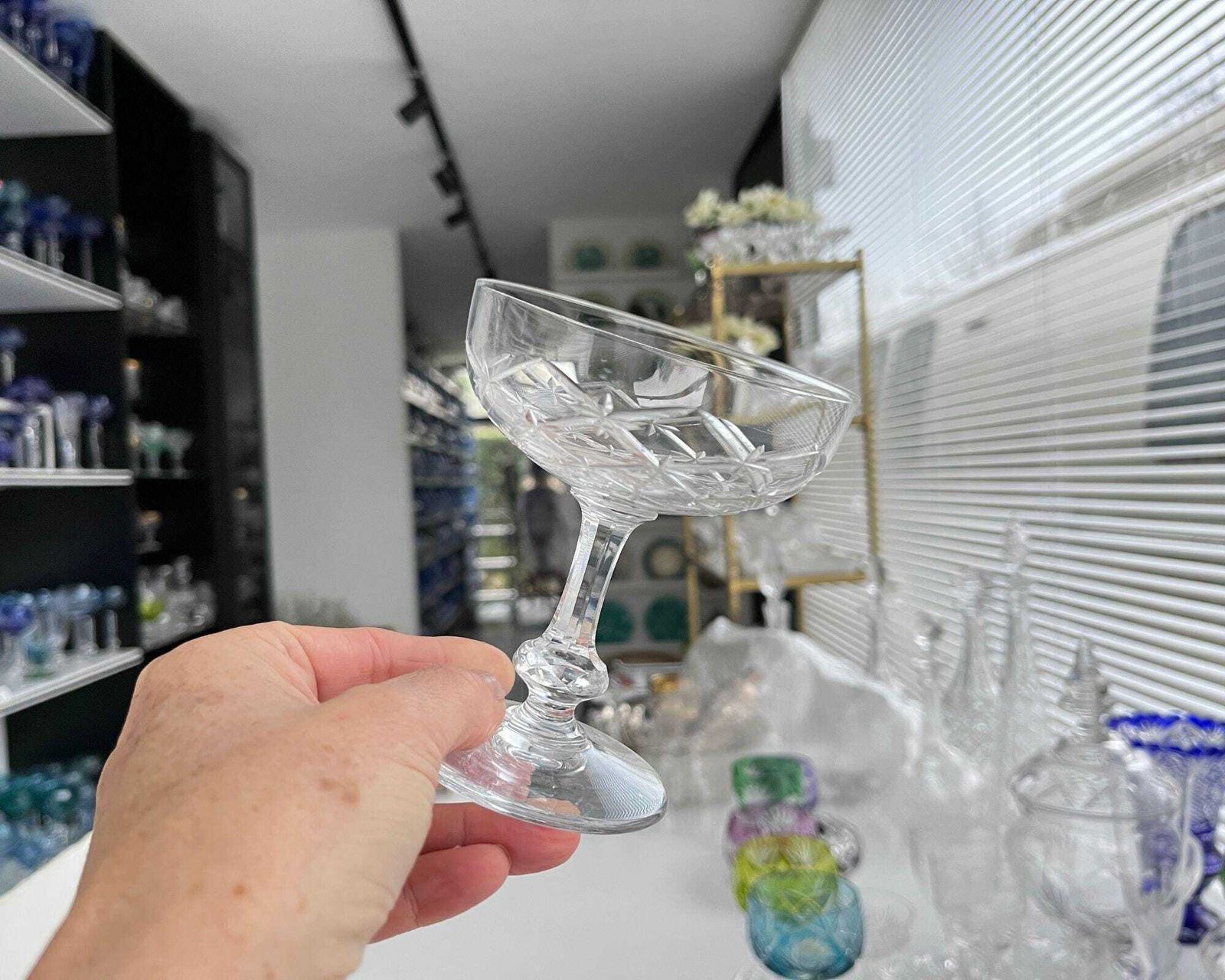 Val Saint Lambert Champagne Coupe | 5 Stuks | Belgisch Geslepen Kristal. photo furniture