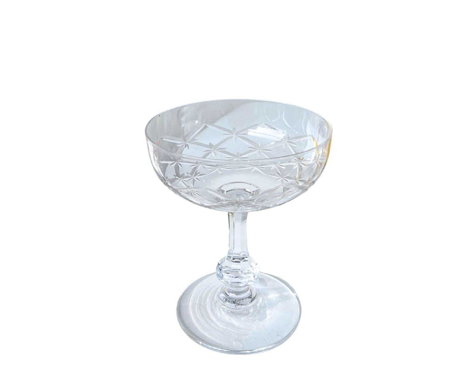 Val Saint Lambert Champagne Coupe | 5 Stuks | Belgisch Geslepen Kristal. photo 305.0