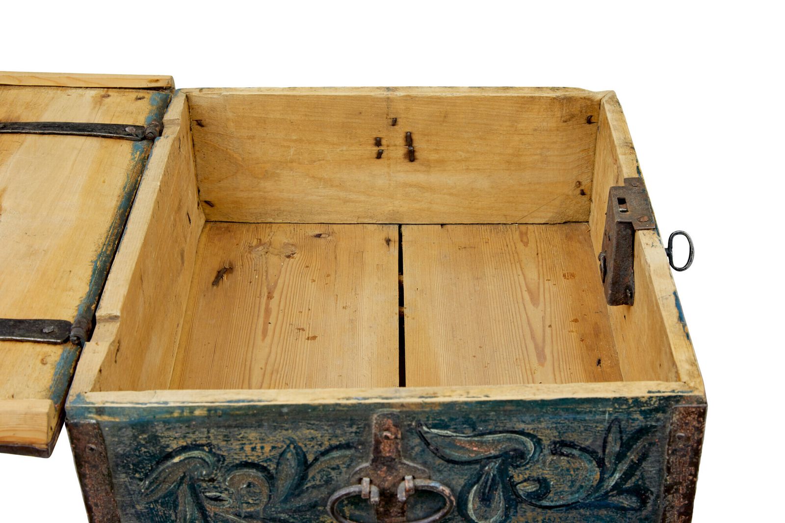 19th Century Hand Painted Rustic Swedish Box photo for sale