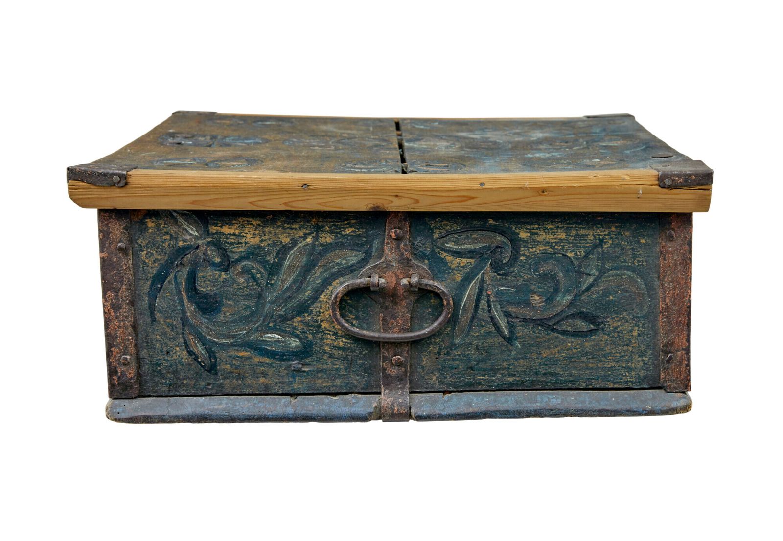 19th Century Hand Painted Rustic Swedish Box photo buy