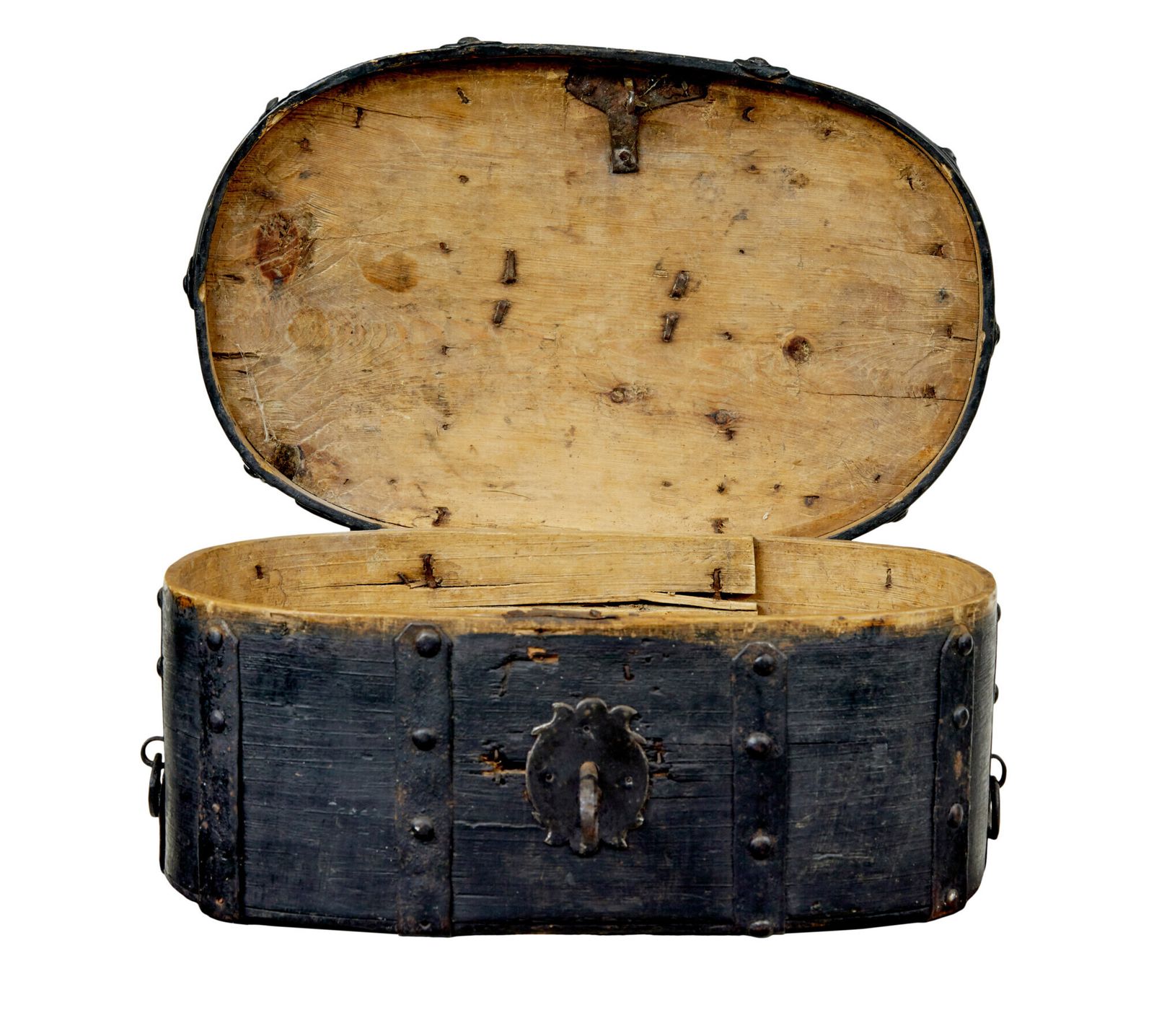 Scandinavian 19th Century Folk Art Handmade Pine Box photo buy