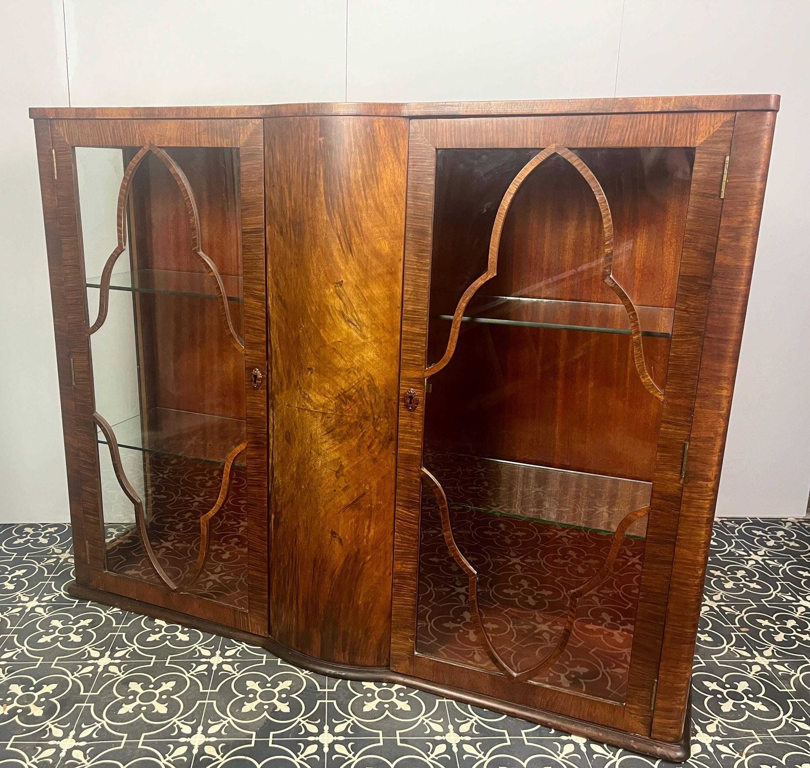 1930’s Walnut Art Deco Vintage Cocktail Cabinet photo furniture