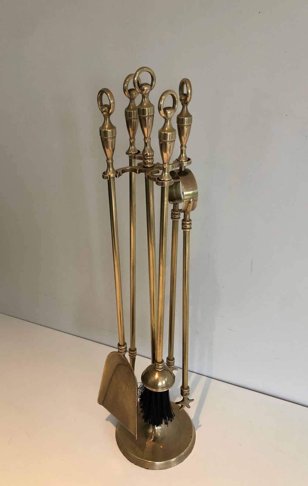Brass Fire Kit, 1970s, Vintage