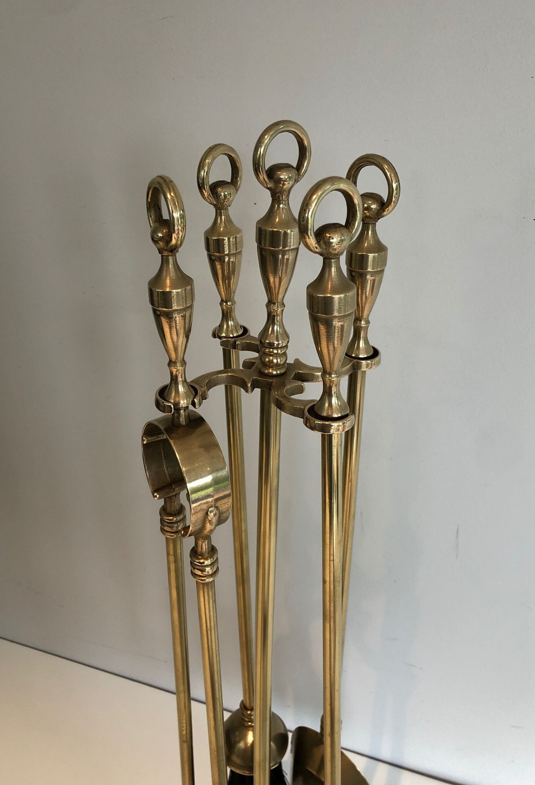 Brass Fire Kit, 1970s, Vintage photo for sale