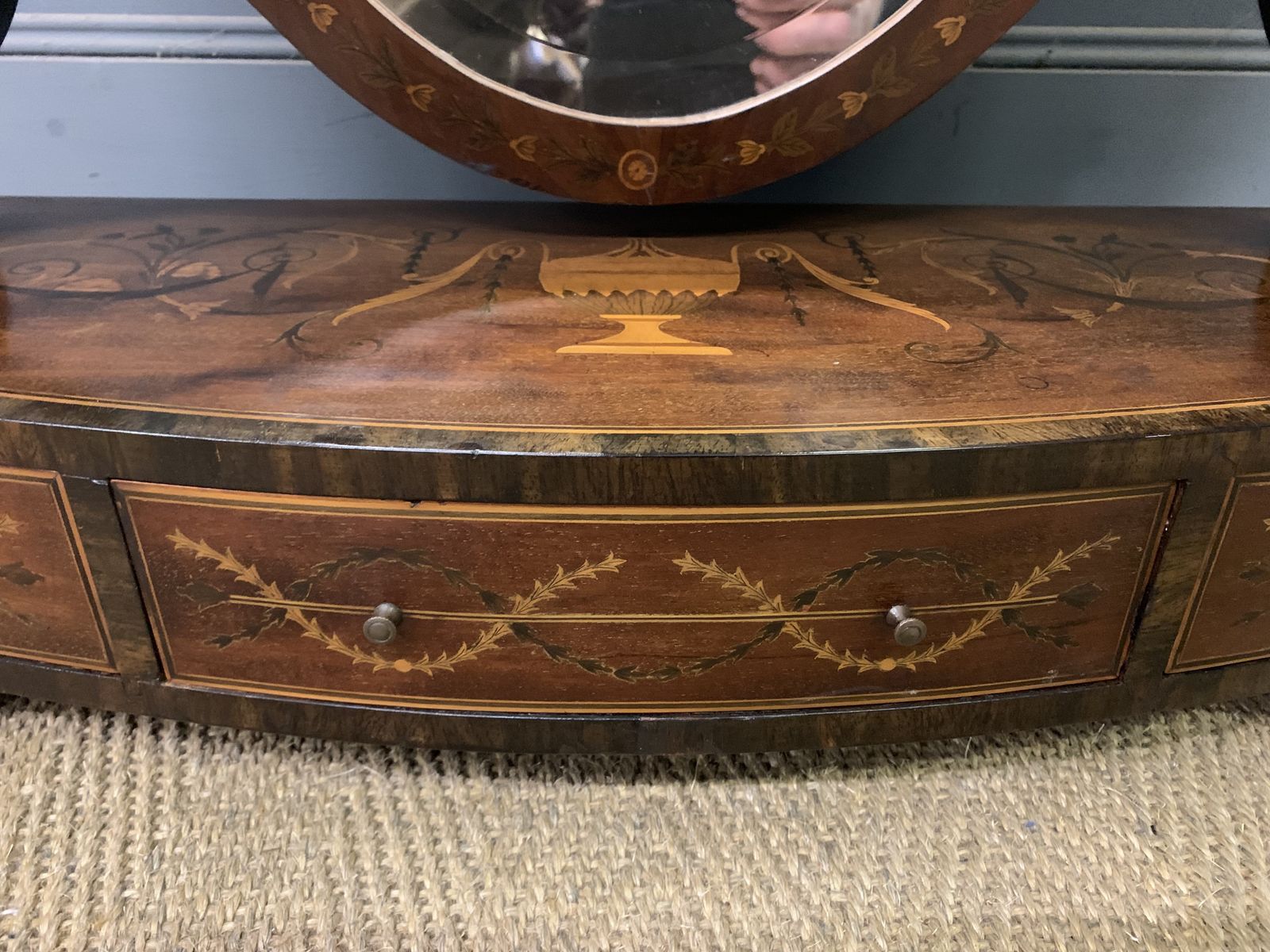 Large Scale Georgian Inlaid Toilet Mirror photo buy