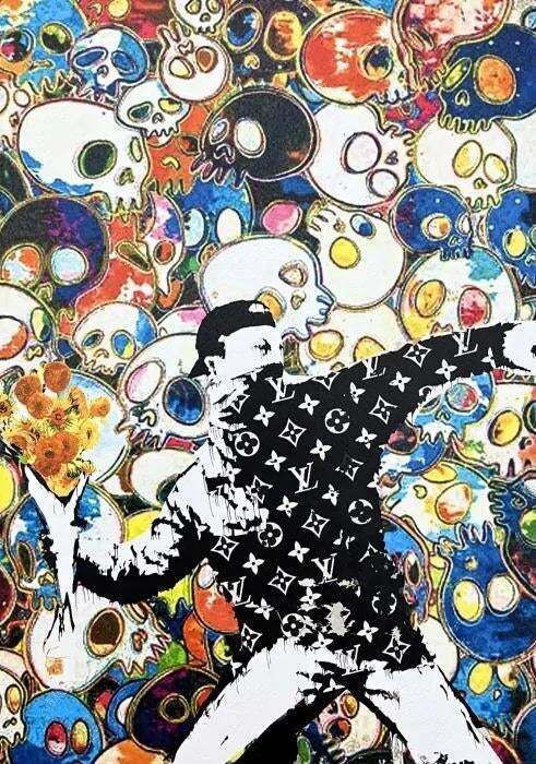 Death Nyc   Banksy Flower Thrower And Louis Vuitton   Limited Edition With Certificate photo Art