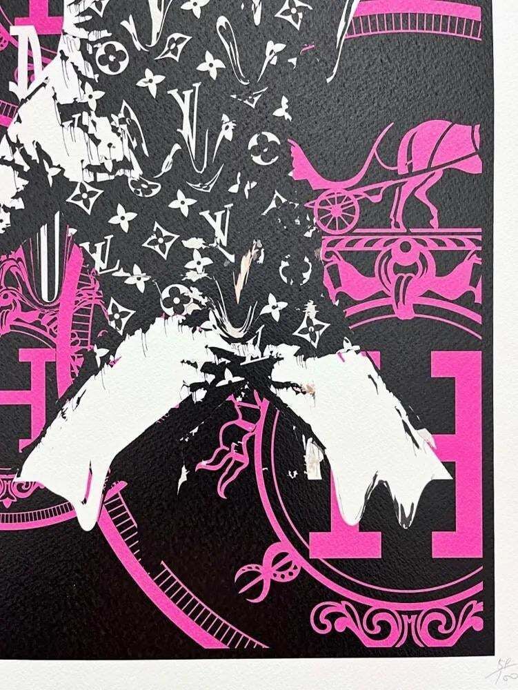 Death Nyc   Banksy Flower Thrower And Hermes   Limited Edition With Certificate photo Art