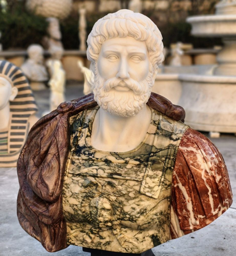 Incredible High Quality Marble Bust Emperor Hadrian 0273. photo furniture