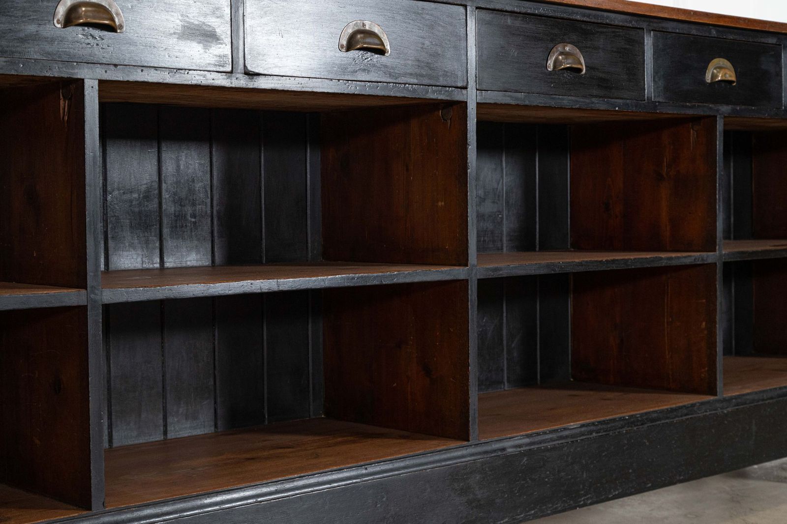 Monumental 19thc English Mahogany & Pine Shop Counter / Island photo buy