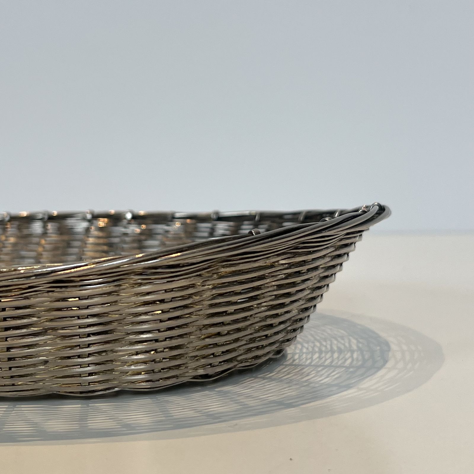 photo for sale Basket / Trinket Tray Made Of Silver Metal Wire