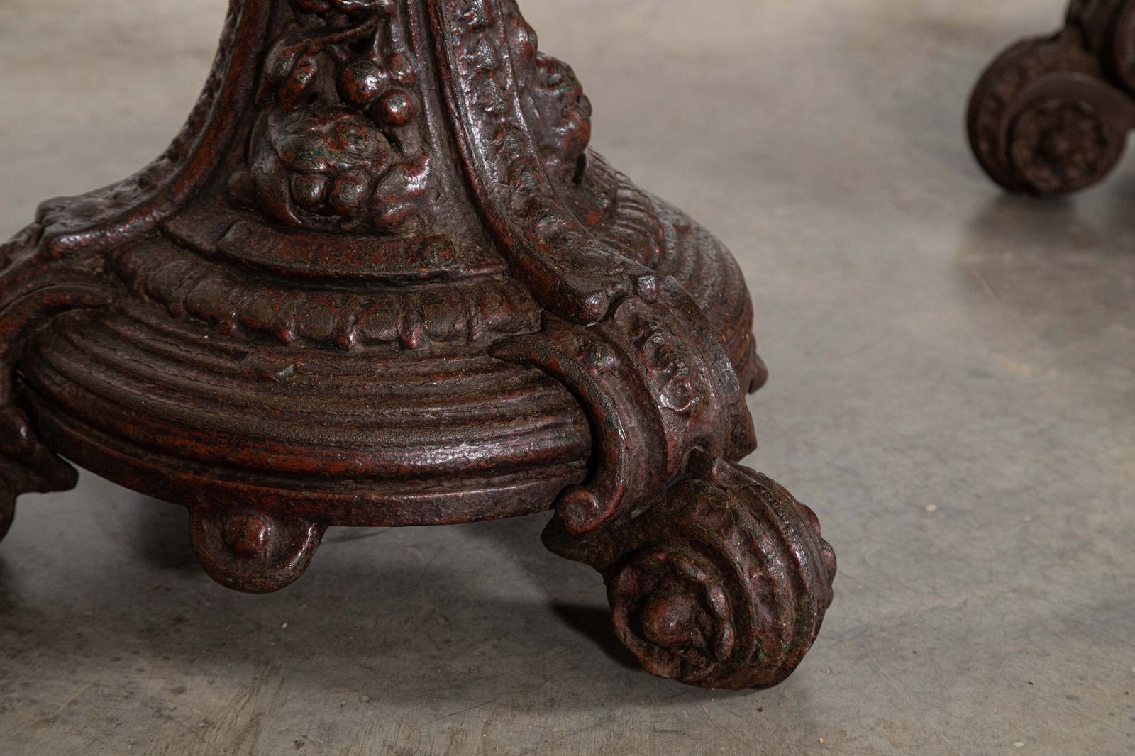 Pair English 19thc Mahogany Painted Cast Iron Tavern Tables photo Furniture