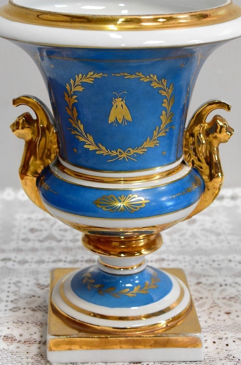 photo for sale Pair Of Medici Vases In Sèvres Porcelain, 19th