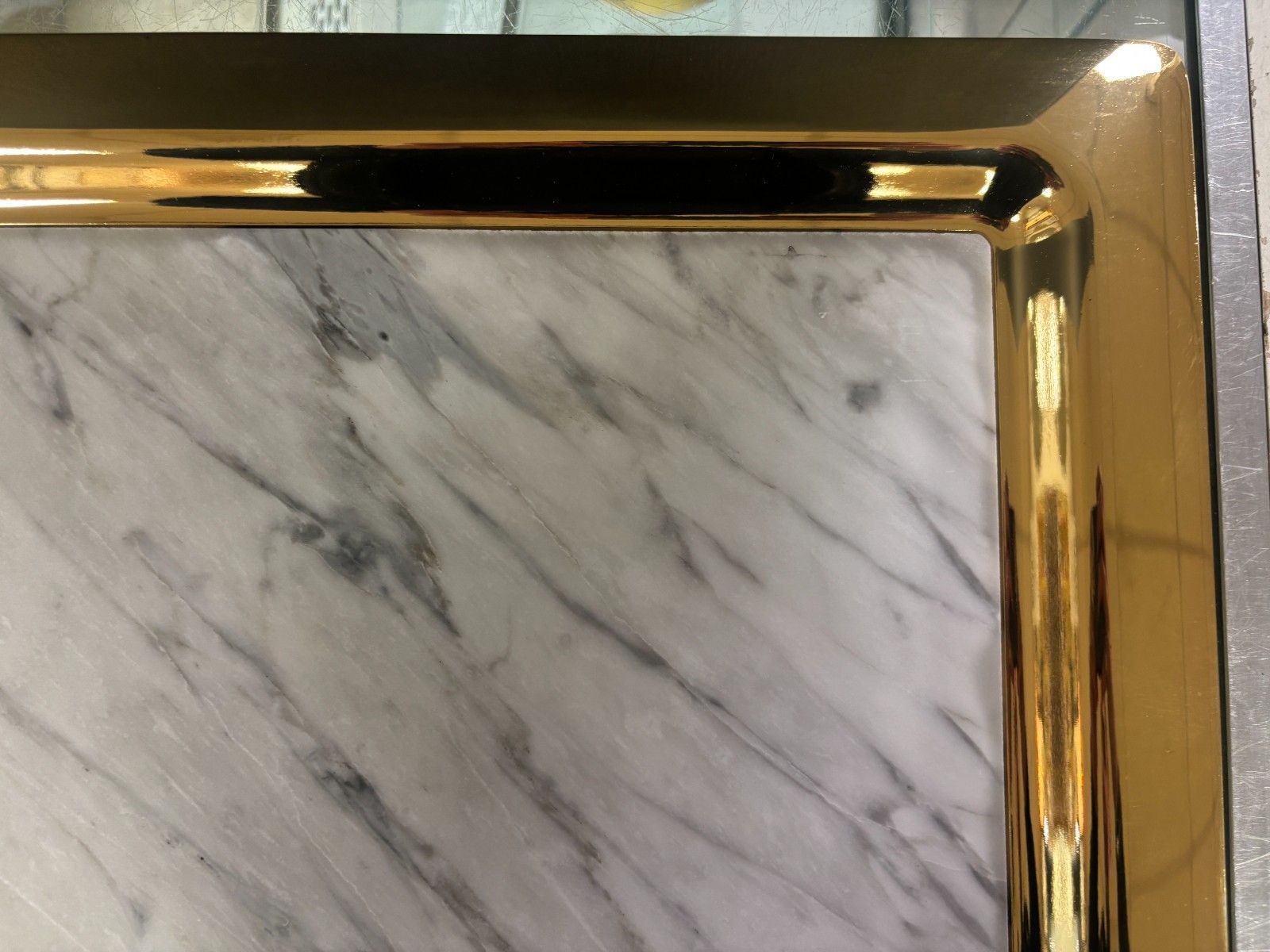 Anna New York Rablabs Carnico Italian Marble & Gold Metal Dual Tray Boxed photo Home Decor